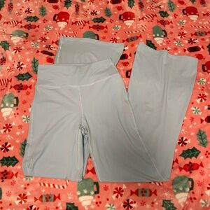 Shein light blue flared leggings
